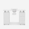 Table manucure esthéticienne aspirateur roues 3 tiroirs blanc Mango Offre
