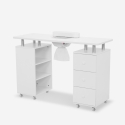 Table manucure esthéticienne aspirateur roues 3 tiroirs blanc Mango Réductions