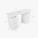 Table de manucure pour la reconstruction des ongles avec aspirateur et tiroirs Tibi 