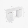 Table de manucure pour la reconstruction des ongles avec aspirateur et tiroirs Tibi 