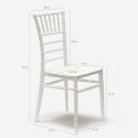 Chaise de salle à manger mariage et restaurants design vintage Chiavarina Dimensions