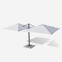 Parasol de jardin déporté double bras 3x3 en aluminium bar hôtel Oslo Modèle