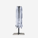 Parasol de jardin déporté double bras 3x3 en aluminium bar hôtel Oslo 