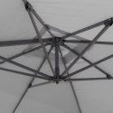 Parasol de jardin déporté double bras 3x3 en aluminium bar hôtel Oslo 