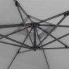 Parasol de jardin déporté double bras 3x3 en aluminium bar hôtel Oslo 