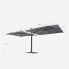 Parasol de jardin déporté double bras 3x3 en aluminium bar hôtel Oslo 