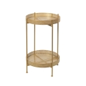 Table ronde en fer forgé pliable noir Kelto Dimensions