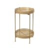 Table ronde en fer forgé pliable noir Kelto Dimensions