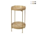 Table ronde en fer forgé pliable noir Kelto Promotion