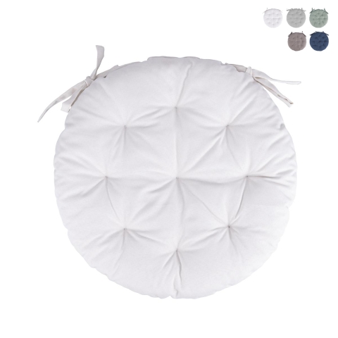 Coussin de chaise rond extérieur 40 cm rembourré déperlant Rakil Promotion