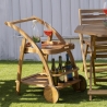 Table octogonal pliant en acacia avec trou pour parasol Bali Catalogue