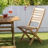 Table octogonal pliant en acacia avec trou pour parasol Bali Choix