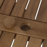 Table octogonal pliant en acacia avec trou pour parasol Bali Réductions