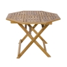 Table octogonal pliant en acacia avec trou pour parasol Bali Promotion