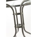 Table ronde d'extérieur 60 cm en acier carbone et verre Lorea Choix