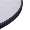Table ronde d'extérieur 100 cm en acier au carbone et verre blanc Lorea Vente