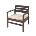 Salon de jardin extérieur canapé 2 fauteuils table basse effet bois Fij Achat