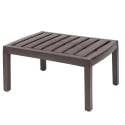 Salon de jardin extérieur canapé 2 fauteuils table basse effet bois Fij 