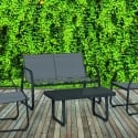 Salon de jardin 4 places avec table basse plateau en verre Saint Tropez Offre