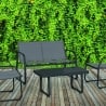 Salon de jardin 4 places avec table basse plateau en verre Saint Tropez Offre