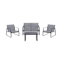 Salon de jardin 4 places avec table basse plateau en verre Saint Tropez Promotion