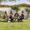 Salon de jardin 4 places avec table basse plateau en verre Saint Tropez Vente