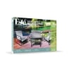 Salon de jardin 4 places avec table basse plateau en verre Saint Tropez Remises