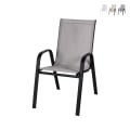 Chaise de jardin moderne d'extérieur avec accoudoirs Kirel Promotion