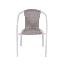 Chaise d'extérieur tressée avec accoudoirs structure en acier Tosai Vente
