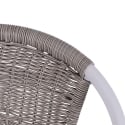 Chaise d'extérieur tressée avec accoudoirs structure en acier Tosai Remises
