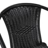 Chaise de jardin extérieure avec accoudoirs tressée noire Bravik Réductions
