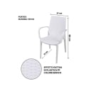 Chaise de jardin en polypropylène effet rotin avec accoudoirs Paros 