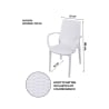 Chaise de jardin en polypropylène effet rotin avec accoudoirs Paros 