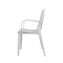 Chaise de jardin en polypropylène effet rotin avec accoudoirs Paros Catalogue