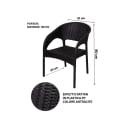 Chaise d'extérieur avec accoudoirs en polypropylène effet rotin Zanzibar 