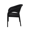 Chaise d'extérieur avec accoudoirs en polypropylène effet rotin Zanzibar Modèle
