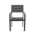 Chaise d'extérieur en aluminium avec accoudoirs et lattes effet bois Amalfi Offre