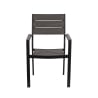 Chaise d'extérieur en aluminium avec accoudoirs et lattes effet bois Amalfi Offre