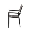 Chaise d'extérieur en aluminium avec accoudoirs et lattes effet bois Amalfi Remises