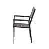 Chaise d'extérieur en aluminium avec accoudoirs et lattes effet bois Amalfi Remises