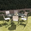 Chaise de jardin extérieur avec accoudoirs design moderne empilable Hawaii Vente