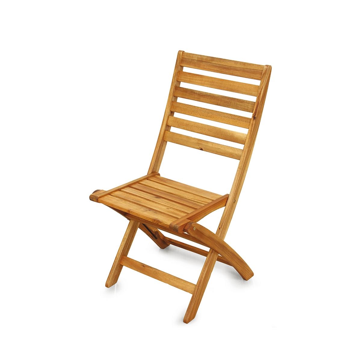 Chaise de jardin pliante en bois d'acacia Bali