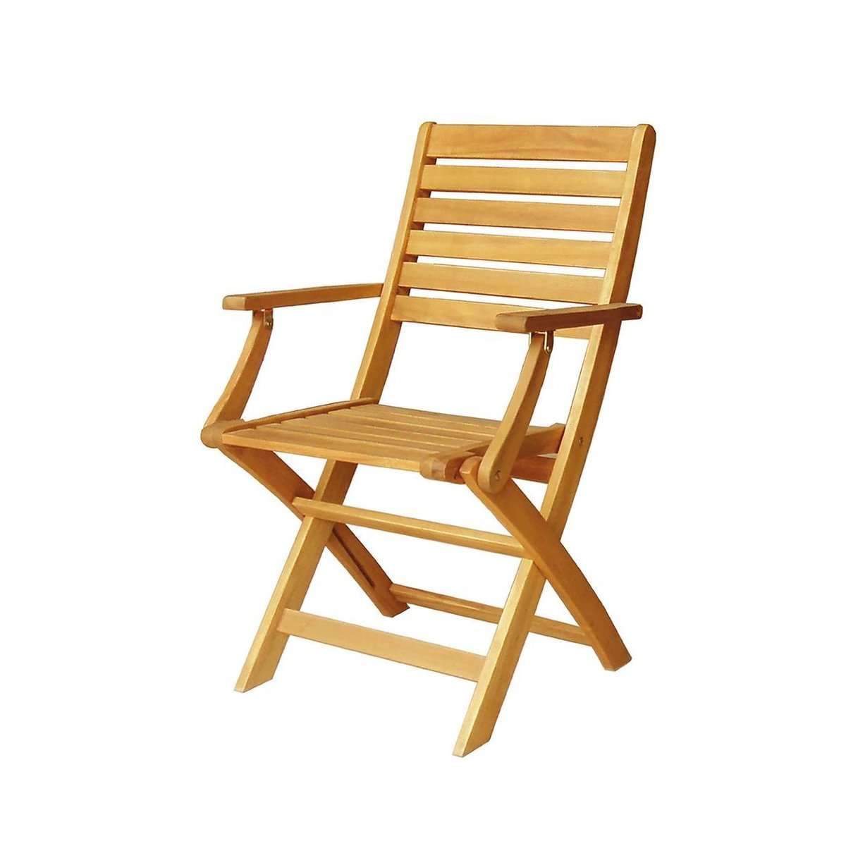 Chaise pliable intérieur/extérieur avec accoudoirs en bois d'acacia Bali Promotion Chaise pliable intérieur/extérieur avec accoudoirs en bois d'acacia Bali Promotion