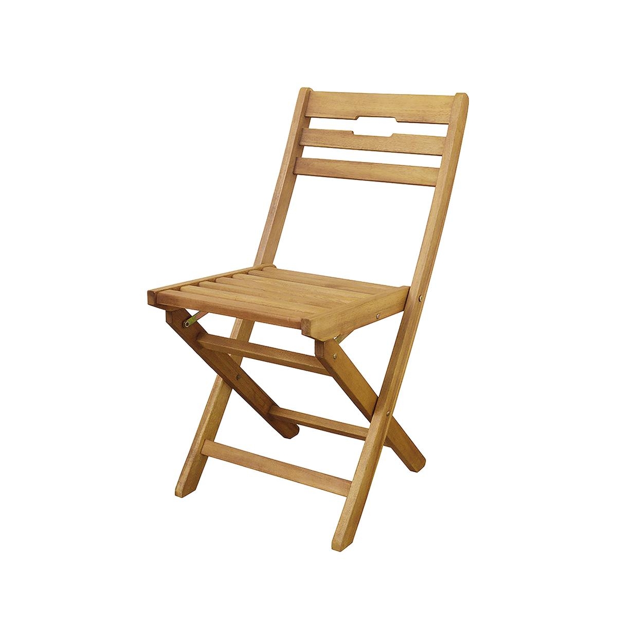 Chaise pliante Bali en bois pour intérieur et extérieur