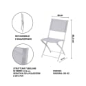 Chaise pliante d'extérieur en fer polyester PVC Maratea 