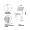 Chaise pliante d'extérieur en fer polyester PVC Maratea 