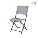 Chaise pliante d'extérieur en fer polyester PVC Maratea Promotion