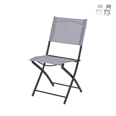 Chaise pliante d'extérieur en fer polyester PVC Maratea Promotion