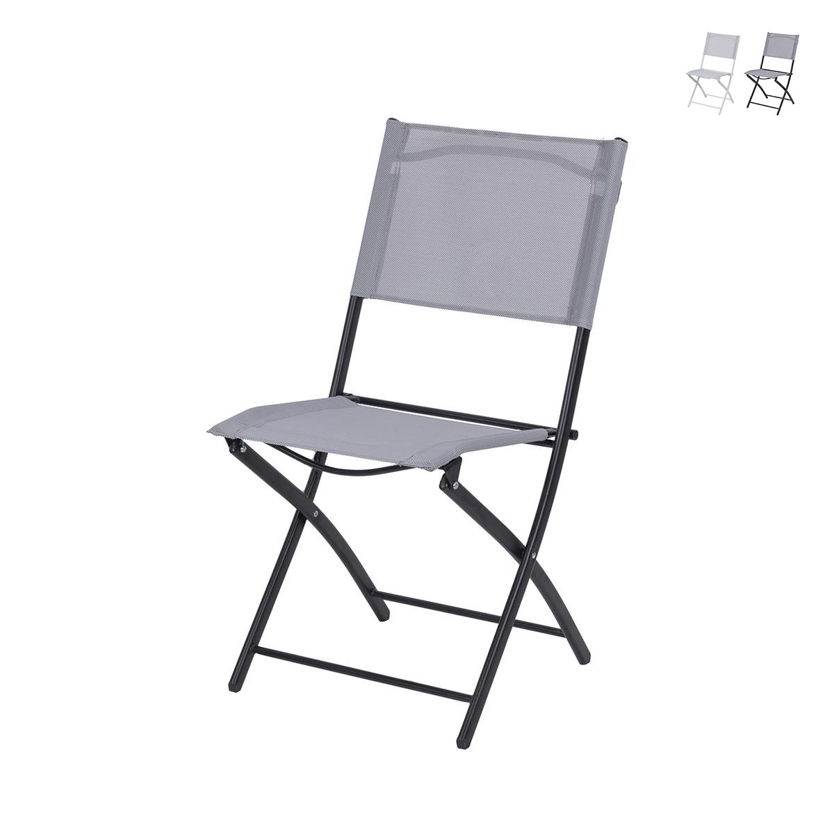 Chaise pliante d'extérieur en fer polyester PVC Maratea Promotion Chaise pliante d'extérieur en fer polyester PVC Maratea Promotion