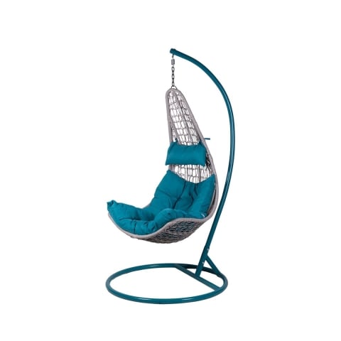 Chaise à bascule en acier avec coussin rembourré Nirel Promotion